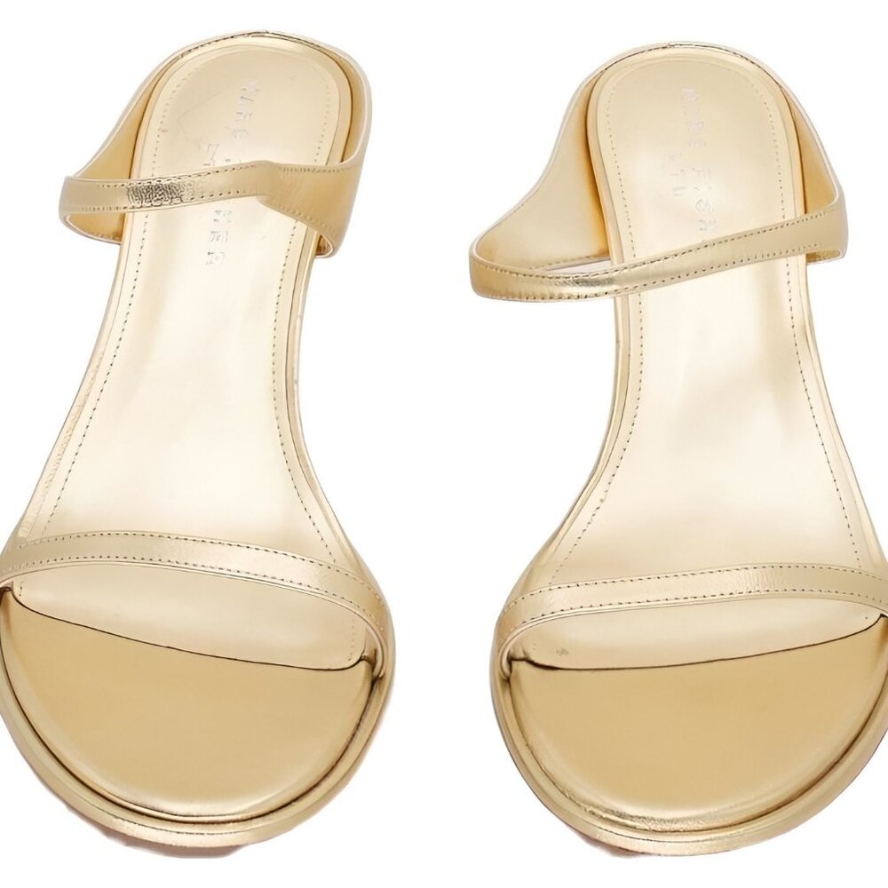 Marc Fisher LTD Alonde Kitten Heel Sandal Gold Women's US 11M - Picture 5 of 6